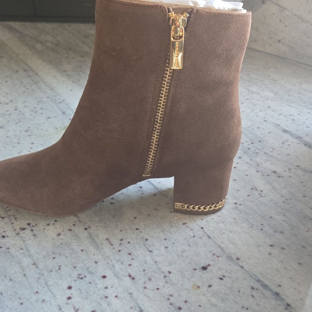 Michael Kors Tan Suede Ankle Boots - Picture 4 of 4